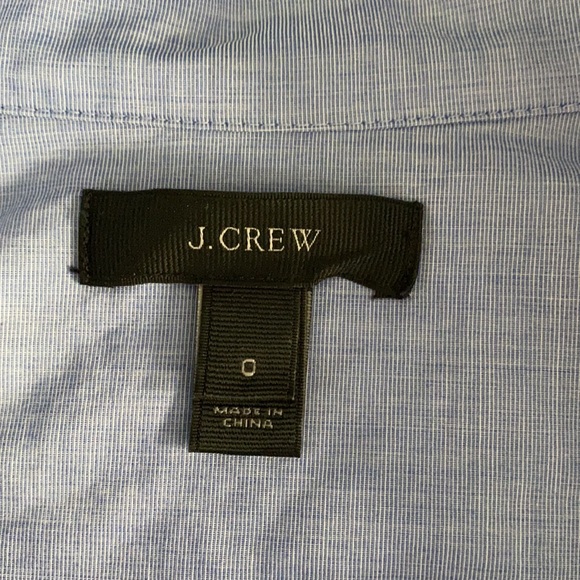 J. Crew Button Down Pajama Style Shirt with Tipping Size 0 - Picture 7 of 9